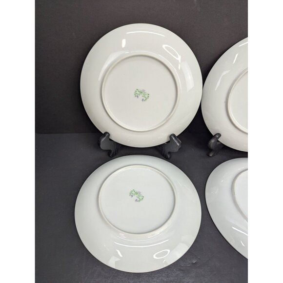 Flower Garden Fine China Seymour Mann Inc 8 1/4" Snack Plate Set of 4 No Cups - Picture 8 of 11